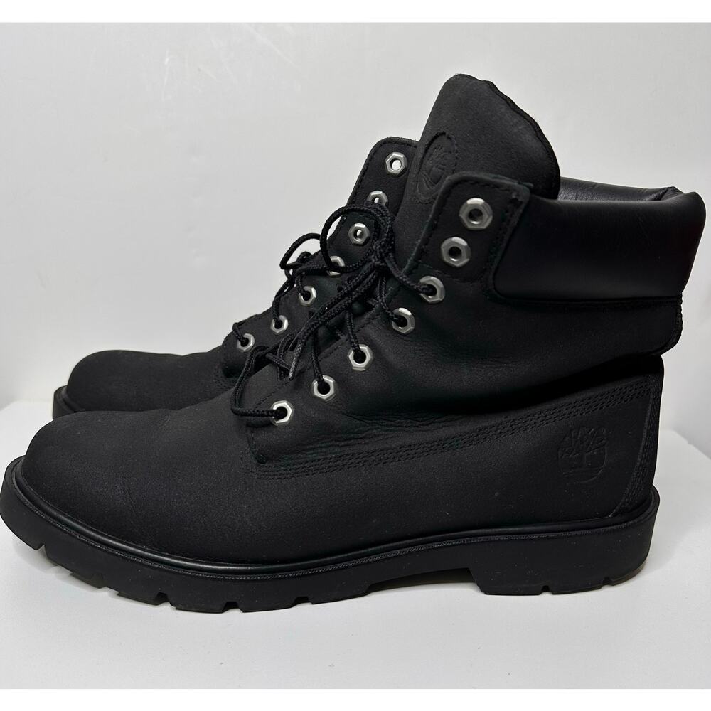 Timberland Mens 6 Inch Premium Waterproof Boots Lace Up Combat Work Black 11.5